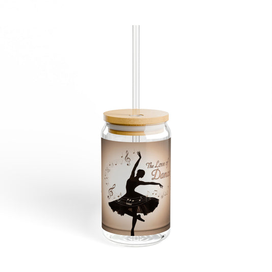 Ballet Dance Sipper Glass, 16oz | Love of Dance | Perfect for Dancers, Water Bottle, Gift for Dance Lovers, Studio Accessory, Unique [...]