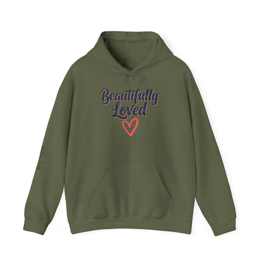 Beautifully Loved Unisex Hoodie - Cozy Sweatshirt, Gift for Her, Valentine's Day, Self-Love, Inspirational Apparel